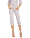 Nydj Marilyn High Rise Crop Straight Jeans In Pearl Grey