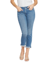 Nydj Plus Girlfriend Womens Printed Cuff Medium Wash Skinny Jeans