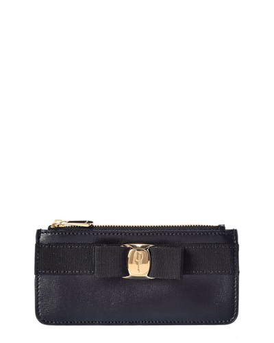 Ferragamo Salvatore  Vara Bow Cardholder In Black