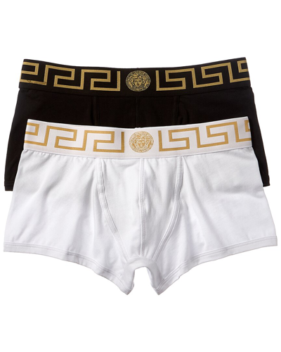 Versace Greca Border Boxers Set In White