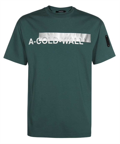 A-cold-wall* A Cold Wall Strata Logo T-shirt In Green