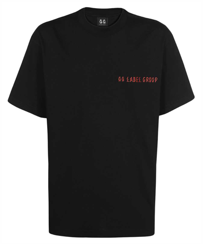 44 Label Group Graphic-print Cotton T-shirt In Black