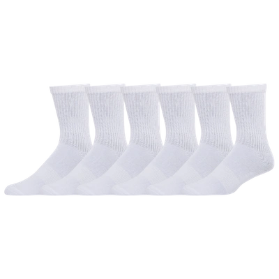 Lckr Mens  6-pack Athletic Half Cushion Crew Socks In White/white