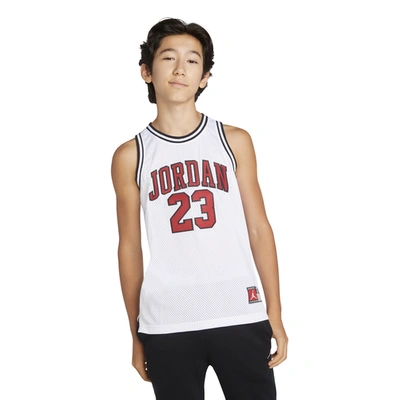 Jordan Kids' Big Boys 23 Jersey Sleeveless Tank Top In White