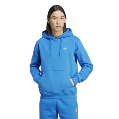 Adidas Originals Mens  Essentials Pullover Hoodie In Blue Bird/white