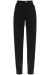 Rotate Birger Christensen Rotate Straight Jeans With Cristal Fringes In Black