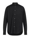 John Richmond Man Shirt Black Size 44 Cotton, Elastane