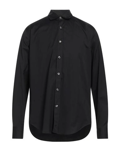 John Richmond Man Shirt Black Size 44 Cotton, Elastane