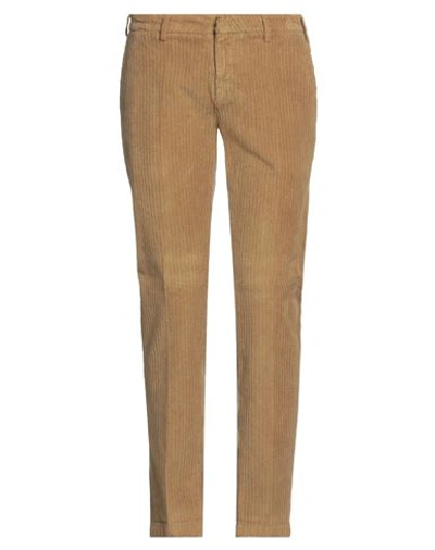 Baronio Man Pants Camel Size 31 Cotton, Elastane In Beige