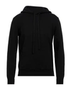 Roberto Collina Man Sweater Black Size 38 Cotton, Nylon, Elastane
