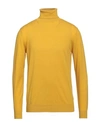 Diktat Man Turtleneck Mustard Size Xl Merino Wool In Yellow