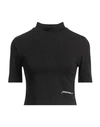 Hinnominate Woman T-shirt Black Size L Cotton, Elastane In Black