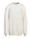 Agnona Man Sweater Cream Size Xxl Cashmere In White