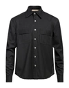 Yes London Man Shirt Charcoal Size Xxl Wool, Polyester, Elastane In Grey