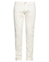Daniele Alessandrini Homme Man Pants Ivory Size 34 Cotton, Elastane In White