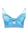 Merci .., Woman Top Light Blue Size Xs Polyester In Blue