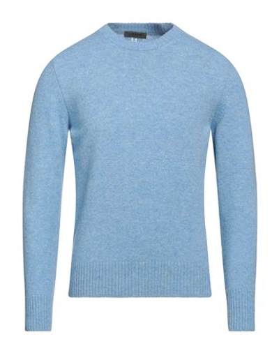 +39 Masq Man Sweater Light Blue Size 40 Wool