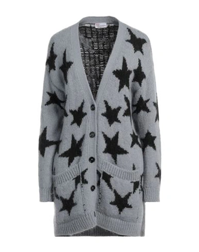 Red Valentino Jacquard-knit Cardigan In Grey