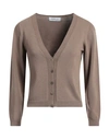 Pianurastudio Woman Cardigan Camel Size S Viscose, Acrylic, Elastane In Beige