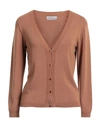 Pianurastudio Woman Cardigan Brown Size S Viscose, Acrylic, Elastane