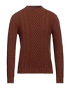 +39 Masq Man Sweater Brown Size 36 Wool