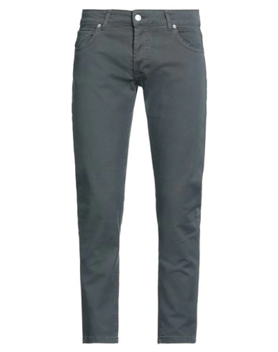 Exte Man Denim Pants Grey Size 38 Cotton, Elastane