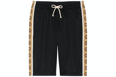 Pre-owned Gucci Technical Jersey Shorts Black