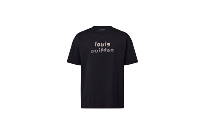Pre-owned Louis Vuitton Bead-embroidered Cotton T-shirt Black