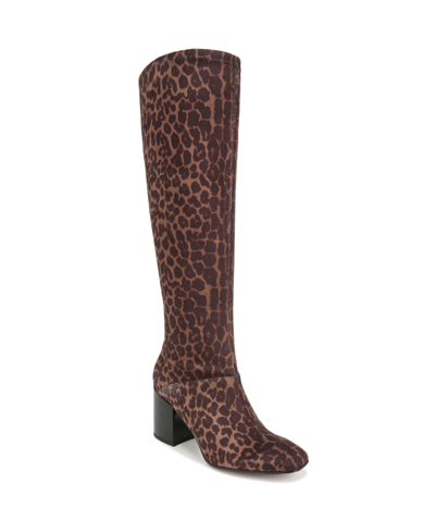 Franco Sarto Tribute High Shaft Boots In Leopard Print Fabric