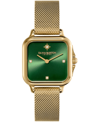 Olivia Burton Women's Soft Square Gold-tone Stainless Steel Mesh Bracelet Watch 28mm In Gold