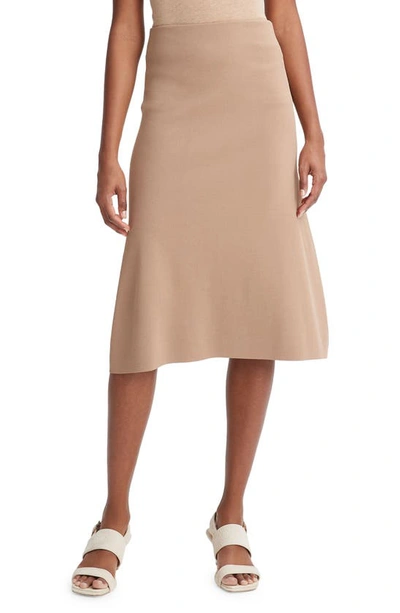 Vince Soft Sculpted A-line Skirt In Cashew
