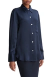 Vince Relaxed Silk Blouse In Coastal