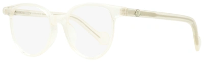 Moncler Women's Alternative Fit Eyeglasses Ml5032f 024 Clear 50mm In White