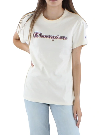 Champion Womens Logo Crewneck T-shirt In White