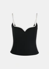 Paris Georgia Black Heart Tank Top In Blk/wh
