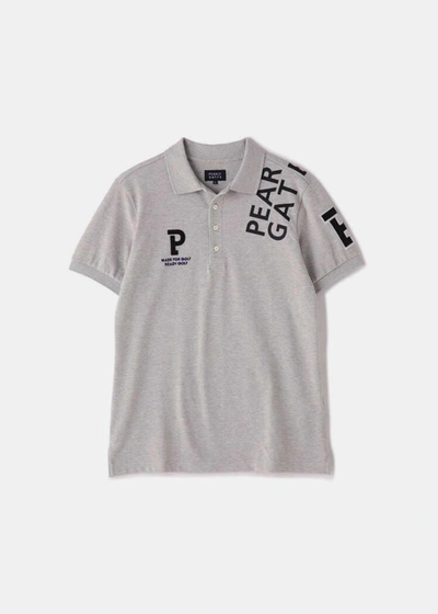 Pearly Gates Dark Grey Cotton Kanoko Polo Shirt