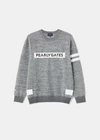PEARLY GATES PEARLY GATES GREY CREWNECK KNIT PULLOVER