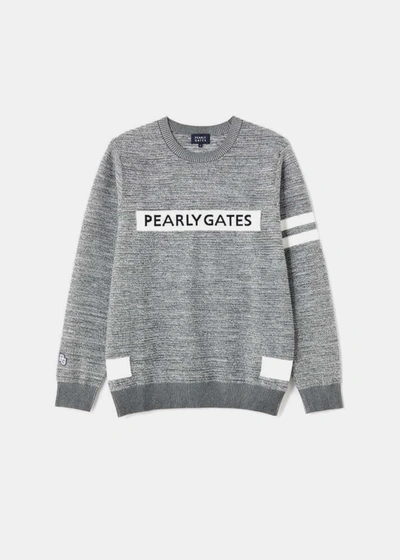Pearly Gates Intarsia-knit Logo Jumper In Grey