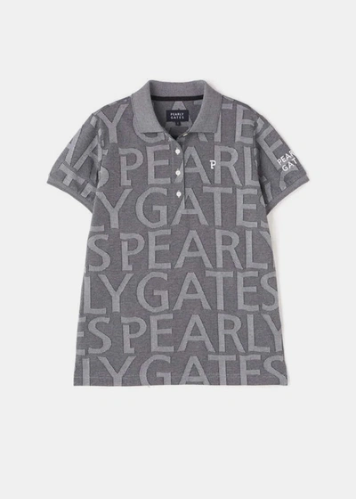 Pearly Gates Multicolor Logo Jacquard Short Sleeve Polo Shirt