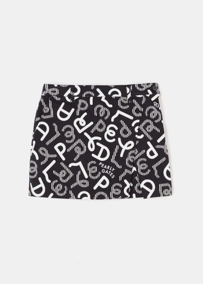 Pearly Gates Navy Logo Pattern Knit Skirt