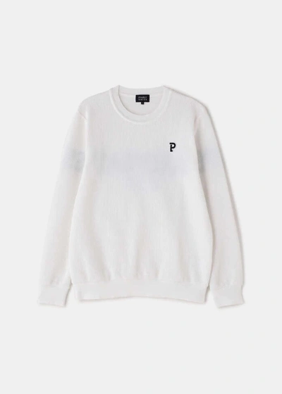 Pearly Gates White Crewneck Knit Pullover