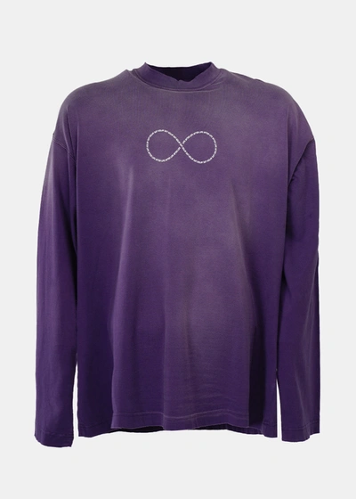 Vetements Washed Purple Life After Life Infinity Sweatshirt