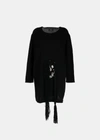 Y's Oversized Intarsia-knit Skeleton Jumper In Black