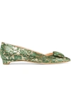 RUPERT SANDERSON AGA BROCADE POINT-TOE FLATS