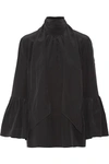 FENDI PUSSY-BOW SILK CREPE DE CHINE BLOUSE