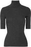 THEORY LEENDA RIBBED MERINO WOOL TURTLENECK SWEATER