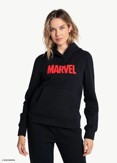 Lole Easy Fleece Hoodie In Marvel Black Icone