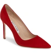 MANOLO BLAHNIK BB POINTED TOE PUMP,R/BB