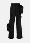 ADER ERROR ADER ERROR BLACK CARGO trousers