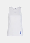 ADER ERROR ADER ERROR WHITE LOGO-EMBROIDERED ROUND-NECK TOP